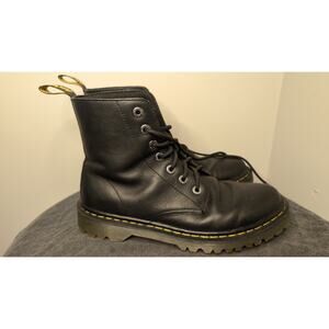 Dr Martens Luana Boots Size 9 Black Leather Combat Lace Up